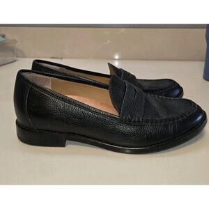 VIONIC Slip On Penny Loafers Shoes Sz 8M Black Pebbled Leather Comfort WAVERLY